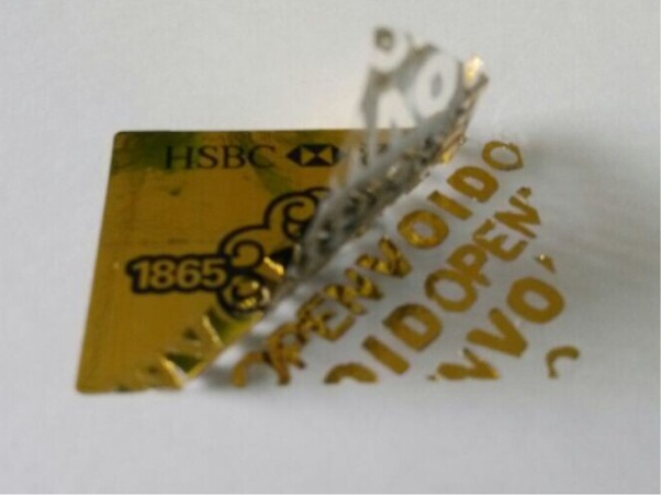 Security Labels for HSBC Cash box Sealing